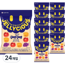 젤리셔스 구미 당기는 구미 젤리, 70g, 24개입
