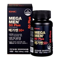 GNC 메가맨 50 플러스 멀티비타민, 60정, 1개