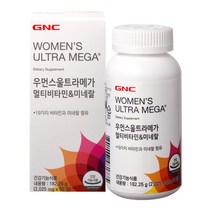 GNC 우먼스 울트라 메가 멀티 비타민앤 미네랄 90정, 182.25g, 1개