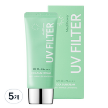 메디플라워 유브이 필터 시카 선크림 SPF50+ PA++++, 50ml, 5개