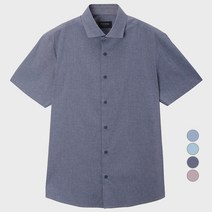 마인드브릿지 남성용 이지케어 스판 와이드 멜란지 반팔 드레스셔츠 MVDS3181