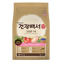 건강백서 건강한1세 강아지사료, 닭, 2kg, 1개