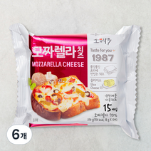 소와나무 한장 한장 포장된 모짜렐라치즈, 270g, 6개