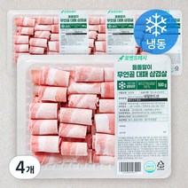돌돌말이 무연골 대패 삼겹살 (냉동), 500g, 4개