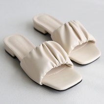 단골언니 여성용 무어즈 네추럴 셔링 주름 뮬 슬리퍼 2cm