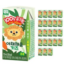 남양유업 야채채움 주스 키즈 115ml, 초록(사과), 24개
