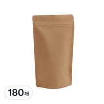 봄91 지퍼스탠드 양면 크라프트 지퍼백 소, 180개