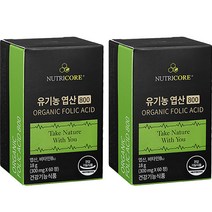 뉴트리코어 유기농 엽산 800, 60정, 2개