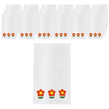 마켓감성 화이트 미니종이봉투 40p, 40개, 꽃
