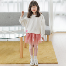 유라비 여아용 콜먼 래글런 티셔츠 + 치마레깅스 세트