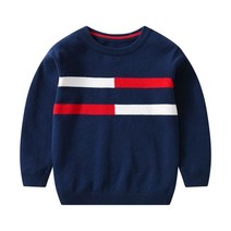 크리스탈하우스 남아용 간절기 세미캐주얼 라운드 니트 T249