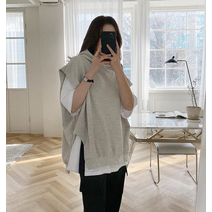 시크폭스 여성용 마코 후드 오버핏 베스트