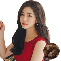 가발나라 9부 U자형 반가발 풀커버피스 내츄럴 셋팅펌, 오렌지브라운, 1개
