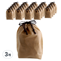 부직포 복주머니 더스트백 12 x 15 cm 25p, 카라멜, 3개