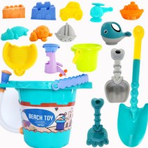 대형삽 포함 점보 버켓 모래놀이세트, 민트