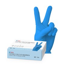 키친아트 니트릴 PVC 합성장갑 다목적용 블루 L, 100개입, 1개