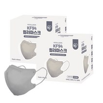 아이리스 데일리 컬러 황사마스크 중형 KF94, 50개입, 2개, 라이트그레이