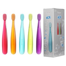 브리스틱 유아용 에르고 칫솔 1단계 아이스 5종 세트, 혼합색상, 5개입, 1세트