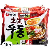 생생우동면 봉지 4p, 253g, 16개