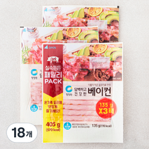 청정원 담백하고 건강한 베이컨, 135g, 18개