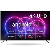 시티브 4K UHD 구글 스마트 HDR TV, 138cm(55인치), Z5505GSMT, 스탠드형, 고객직접설치