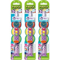 파이어플라이 마이리틀포니 레디 고 LED 타이머 유아용 칫솔, 퍼플, 3개, 1개입
