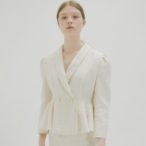 오앨 여성용 TWEED PEPLUM JACKET