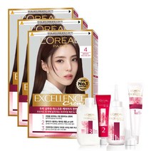 로레알파리 엑셀랑스 크림 염색제, 04 브라운, 3개