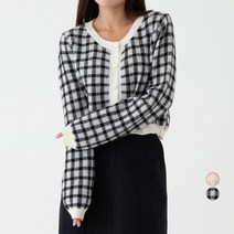 ELLE GIRL 여성용 체크패턴 가디건