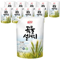 트리오 곡물 설거지 우리밀 주방세제 리필형, 1.2L, 10개