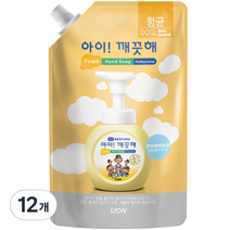 아이깨끗해 순 폼 핸드 솝 파우더향, 12개, 600ml