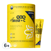 경남제약 락토톡 생유산균 비타민C 60p, 120g, 6개