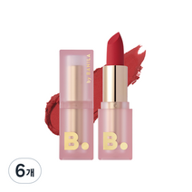 비바이바닐라 벨벳 블러드 베일 립스틱 3.7g, RD03 레드 스웨이드, 6개