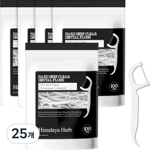 나드 딥클리어 덴탈 치실, 25개, 100개입