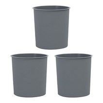 올리빙 오픈 휴지통 6L, 그레이, 3개