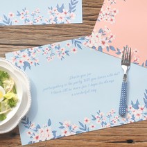 왈가닥스 해피데이즈 플레이스 매트 Elegant flower 16p, Sky, 410 x 275 mm