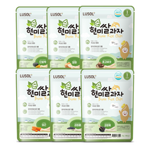 루솔 현미쌀과자 1단계 혼합 6종 세트 2호, 단호박, 양파, 표고버섯, 당근, 검정콩, 검정깨, 1세트