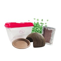 로라펫 소라게 키우기 사육장 5종 세트, 애플그린(바닥재), 랜덤발송(채집통 뚜껑)