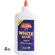 보아스린 글루 슬라임 470ml WG500, 화이트, 4개