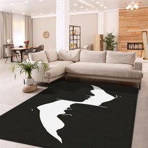 리버스 페이스 실루엣 감성 사각 러그