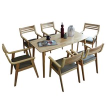 베스트리빙 아슬란 6인용 식탁 세트 방문설치, 내츄럴