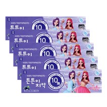 아텍스 시크릿쥬쥬 저불소 키즈치약 블루베리향, 80g, 5개