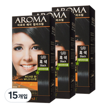 에네스티 아로마 염모제 새치머리용, 1/0 흑색, 15개