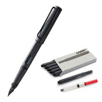 LAMY 만년필 사파리 기프트 케이스 세트, EF, 매트블랙