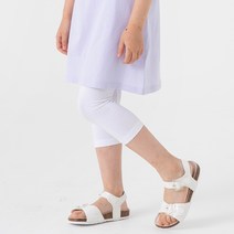 롤리트리 아동용 코튼 스판 7부 레깅스 3매입