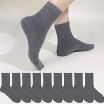 두발로 여성용 감성 골지 중목 양말 10켤레