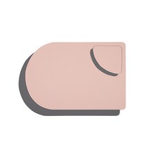 제이큐리빙 테이블 매트 2p + 코스터 2p 세트, 핑크, 그레이, 매트(44 x 30 cm), 코스터(12.5 x 10 cm)