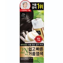 미쟝센 쉽고 빠른 거품 염색 새치전용, 2N 흑색, 1개