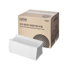 코멧 깨끗한 2겹 무형광 핸드타올, 100매, 30개