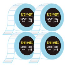 다다 감열라벨지 800매 50*30mm, 4롤